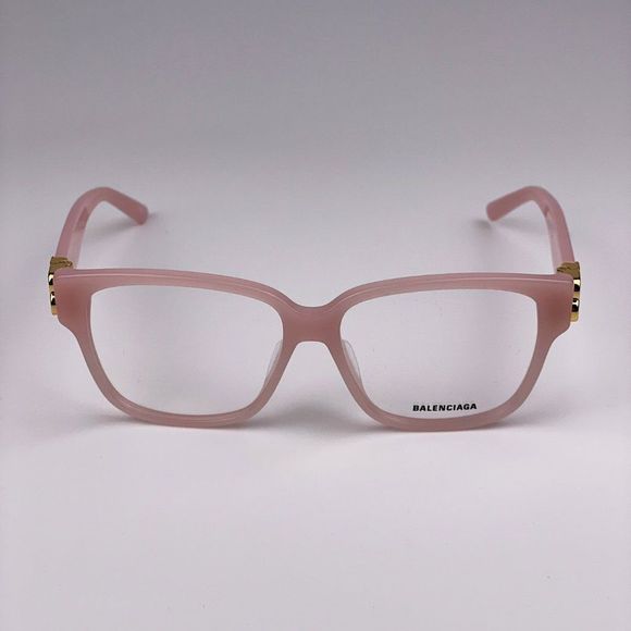 Balenciaga Everyday BB0104O 004 Eyeglasses Pink Gold Square Women - Picture 1 of 9
